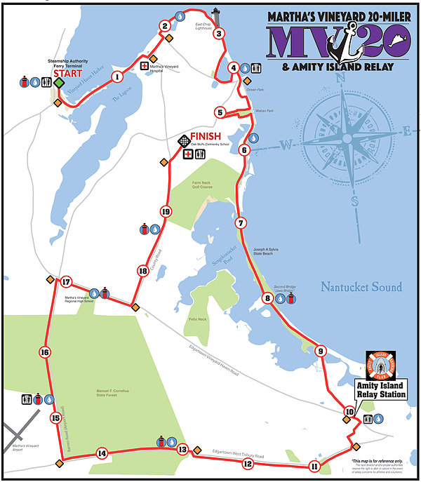 Martha's Vineyard 20 Miler & Amity Island Relay 2017 Granite State